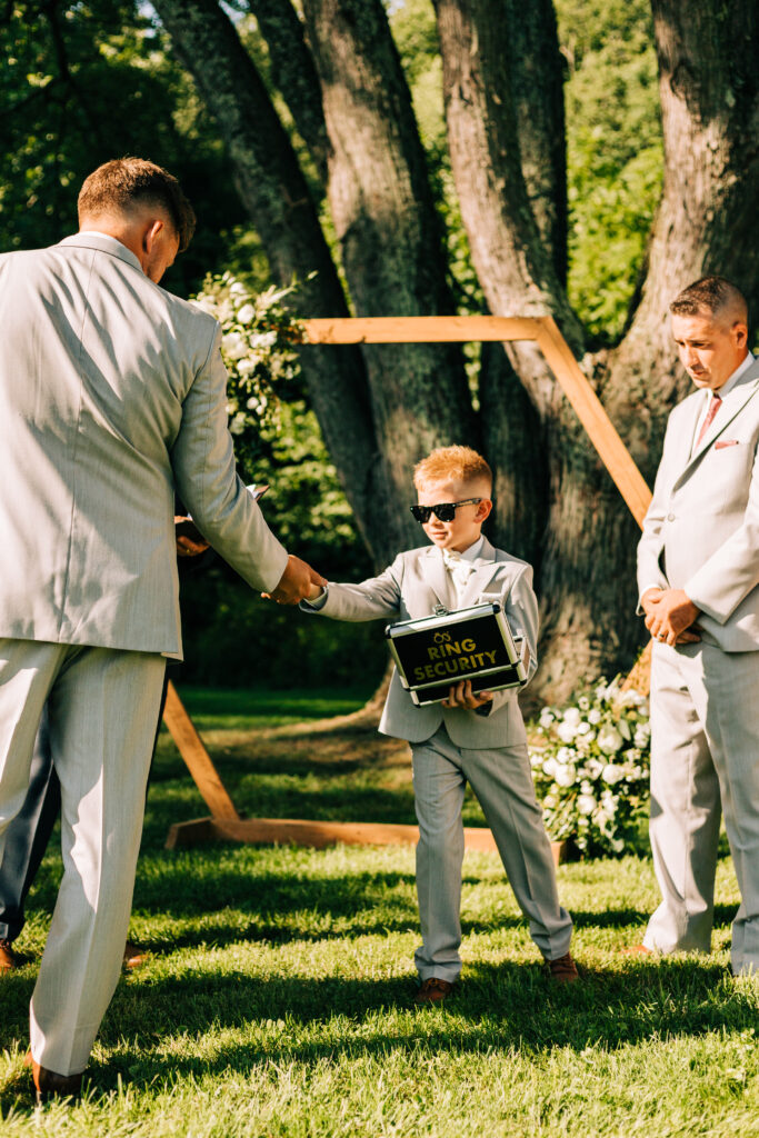 ring bearer outdoor wedding