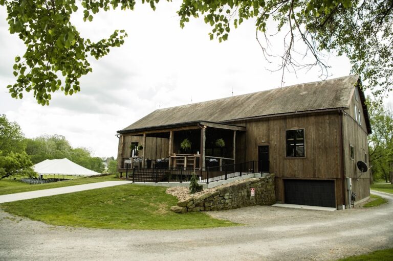 rustic Ohio barn wedding venue with tent