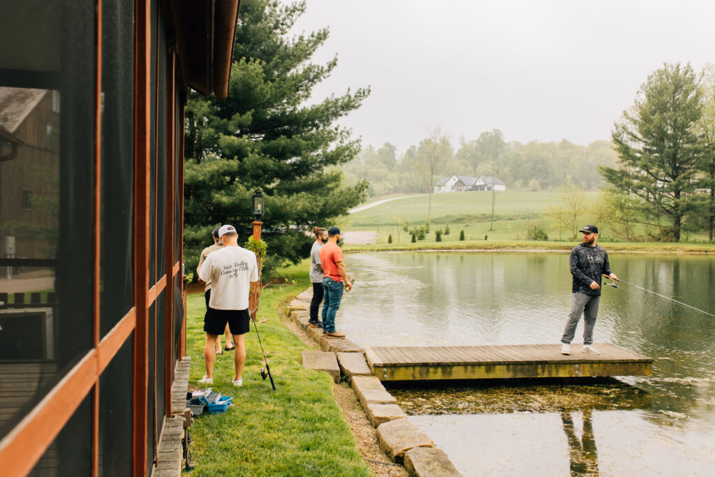 groomsmen fishing