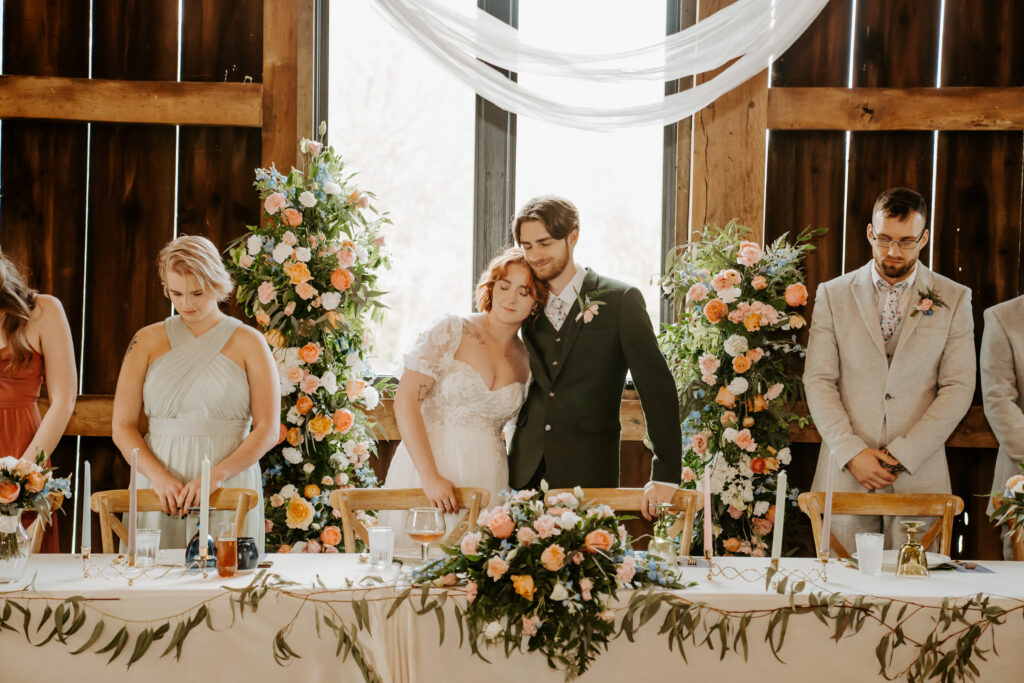 bridal party Ohio rustic barn venue